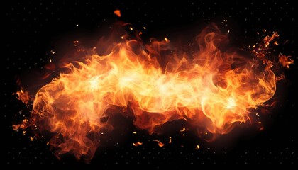 Fototapeta premium fiery sparks on an isolated transparent background. Sparks png, fire png, fiery particles