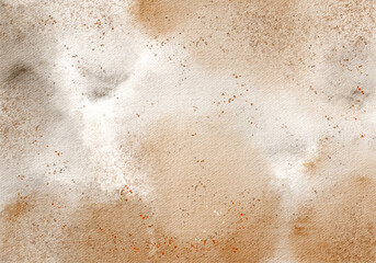 Sandy Watercolor Light Beige Background. Brown alcohol ink imitation. Blurred golden gradient illustration. Texture for packaging, banner and brochure. Dye elegant soft splash style.