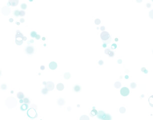 Snow on a transparent background. White blue decorative elements.