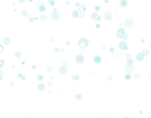 Snow on a transparent background. White blue decorative elements.