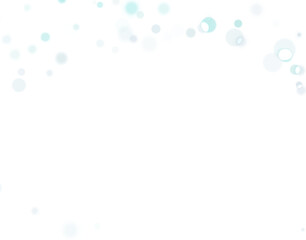 Snow on a transparent background. White blue decorative elements.