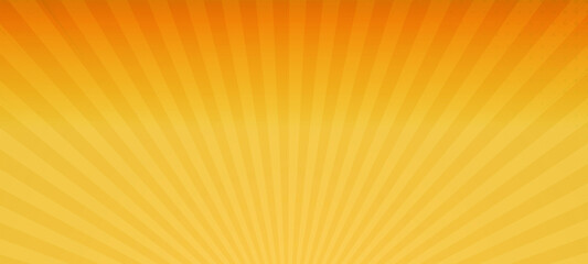 Orange sun burst pattern panorama background with blank space for Your text or image, usable for social media, story, banner, poster, Ads, events, party, celebration, and various design works