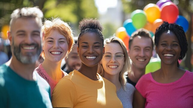 A group of neurodivergent individuals participating in a community event, showcasing acceptance and support