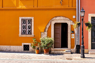 Fototapeta premium Old Doors and Gate in the Castle Area of Budapest
