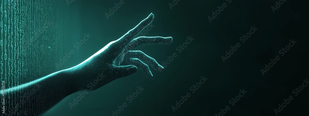 Poster ai stock (stock) with machine learning and data mining, combined with another modern computer techno