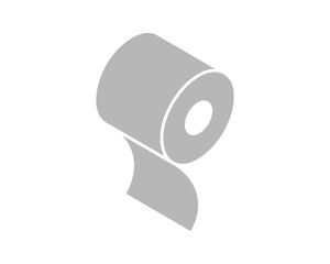 Toilet paper roll or tube icon design, template for wc. Bathroom hygiene icons, kitchen cleaning towel. Blank soft scroll product.