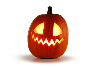 halloween pumpkin isolated on white