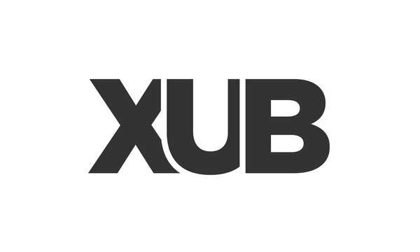 XUB logo design template with strong and modern bold text. Initial based vector logotype featuring simple and minimal typography. Trendy company identity.