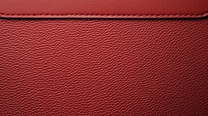 Fototapeta premium Rich red leather texture with subtle grain patterns