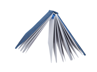 Opened book, cut out isolated