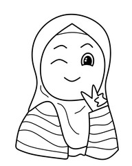 aesthetic Muslim sketch, a doodle that is very suitable for ornamental Islamic designs