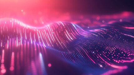 Abstract Pink and Blue Wavy Light Pattern