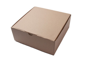 Cardboard box mock up template, cut out