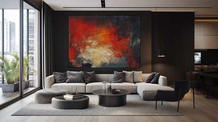 Wall art for the living room is a decorative element that enhances the room's ambiance, featuring paintings, prints, or sculptures designed to complement the space's style and create a focal point.