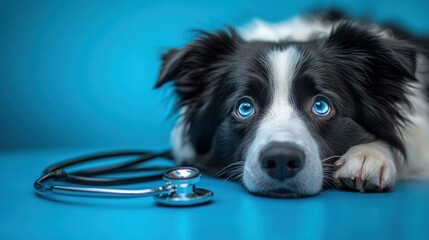 The Dog with Stethoscope