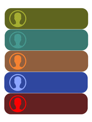 Obraz premium Color template for information and positions of employees empty with place for text Vector