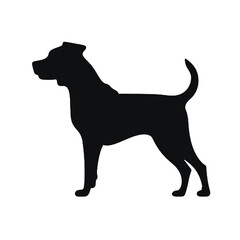 Dog Silhouette LOGO -  vector illustration transparent background