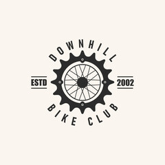 gear bike icon vintage logo design vector.