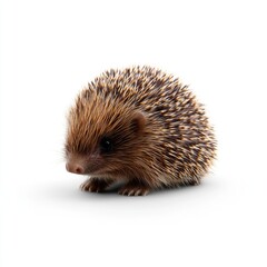 Fototapeta premium Cute Porcupine on White Background
