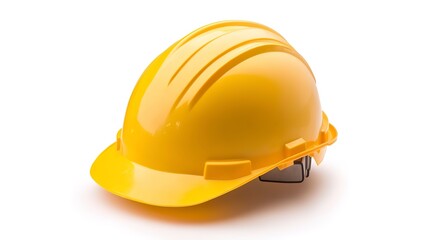 Fototapeta premium Yellow hard hat Isolated on solid white background 
