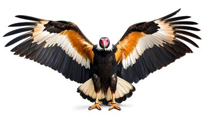 Fototapeta premium The king vulture isolated on the white background 