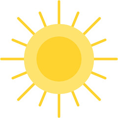 Sun, sunshine, weather, sunny, hot Icon