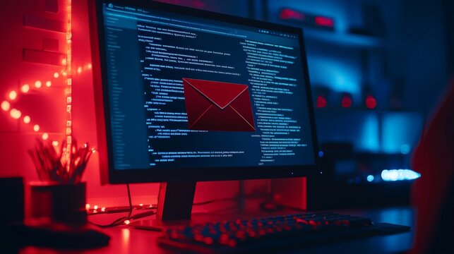 A phishing email displayed on a computer screen, warning users of suspicious activity