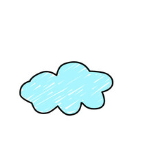 Children Drawing Cloud Doodle Color 