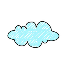 Children Drawing Cloud Doodle Color 