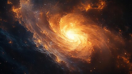 Obraz premium abstract cosmic scene showcasing vibrant galaxies swirling nebulae and shooting stars illustrating the birth of life in the universe