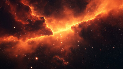 Obraz premium Abstract star nebula. Stardust. Deep space. AI generated.