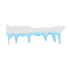 Snow Cap With Icicle Ornament Winter Decoration 