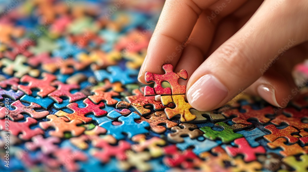Poster A player taking a screenshot of their completed word puzzle game to share on social media with pride Large space for text in center Stock Photo with copy space