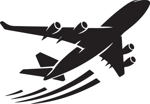 airplane icon. Aircrafts Silhouette, stock vector