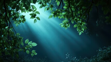 A gentle breeze rustles the leaves of a forest, creating a symphony of whispers that seem to echo the secrets of the night.