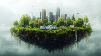 Floating Cityscape of Sustainability