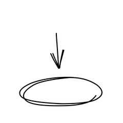 Hand Drawn Circle And Arrow 