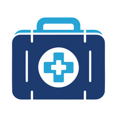 First aid kit bag vector icon design