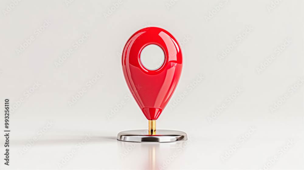 Poster location pin marker design for navigation and map applications
