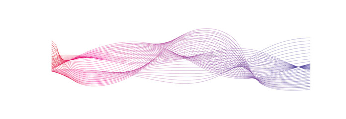 Wave lines smooth flowing dynamic isolated on white background. Technology, digital, communication, science, music concept vector background illustration