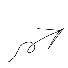 Hand Drawn Marker Sketch Arrow 