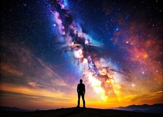 Fototapeta premium Exploring the Boundless Universe: The Concept of an Infinite Galaxy Beyond Our Imagination