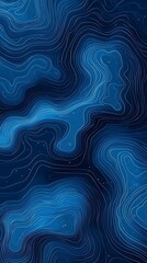 Abstract Background of Blue Topographic Contour Lines