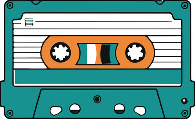 vector converted image of a cassette.