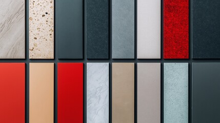 Fototapeta premium Colorful Surface Samples for Interior Design Projects