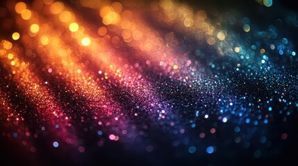 Obraz premium colorful rainbow crystal light leaks on a black background creating a defocused multicolored bokeh effect reminiscent of retro film adding a dreamy and artistic touch