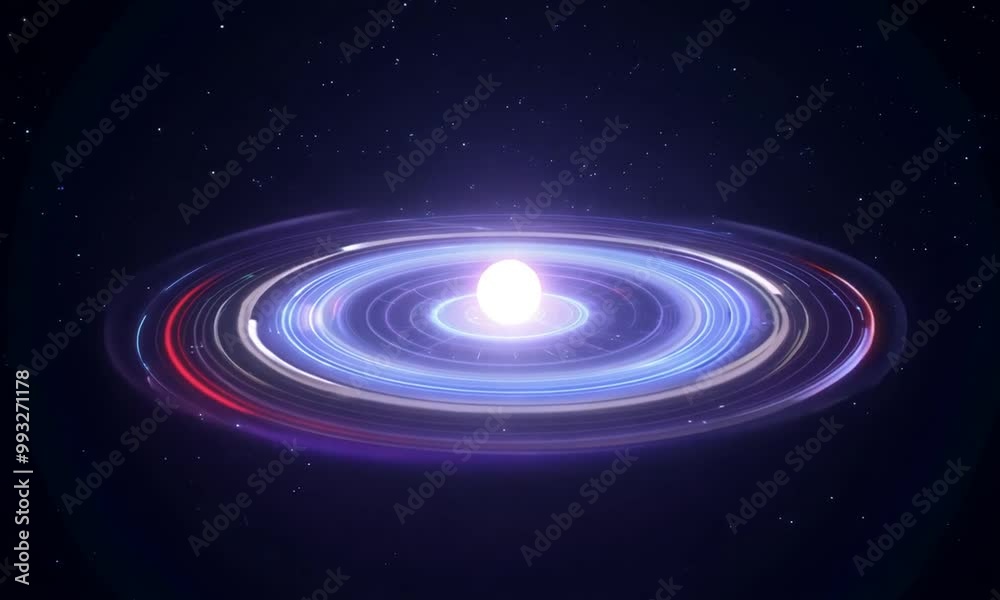 Wall mural planet in space. outer space abstract background with amazing nebula galaxy