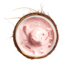 Plastic Cup with coconut Smoothie Mockup