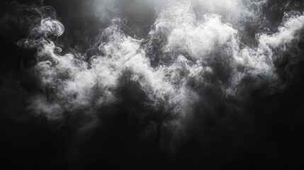 Obraz premium dark and moody gray grunge smoke texture with a horror theme evoking a sense of mystery and foreboding suitable for dramatic artistic backgrounds