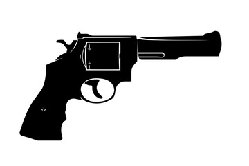 silhouette of a Tactical Revolver